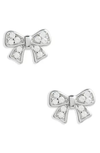 Girl's Tomas Cubic Zirconia Bow Earrings | Nordstrom