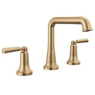 Delta Saylor Gold 8 in. Widespread Double Handle Bathroom Faucet in Champagne Bronze 3536-CZMPU-D... | The Home Depot