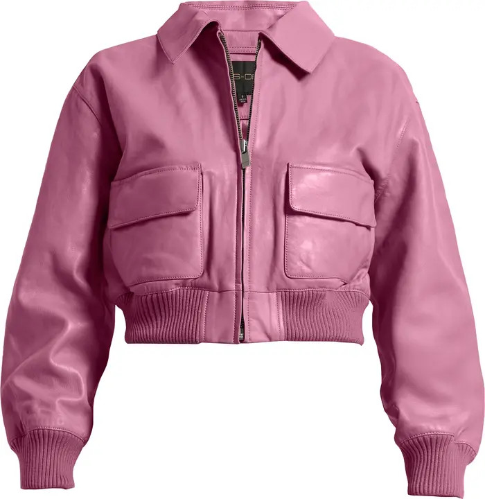 Florence Upcycled Leather Bomber Jacket | Nordstrom