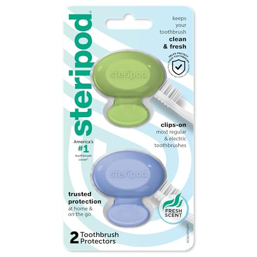 Steripod Clip-On Toothbrush Protector, Keeps Fresh and Clean, Fits Most Manual and Electric Tooth... | Amazon (US)