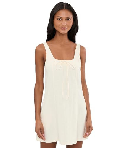 Blank NYC, Women's, Chalk Mark A Line Flare Linen Dress in Beige, Beige, X-Small | Amazon (US)