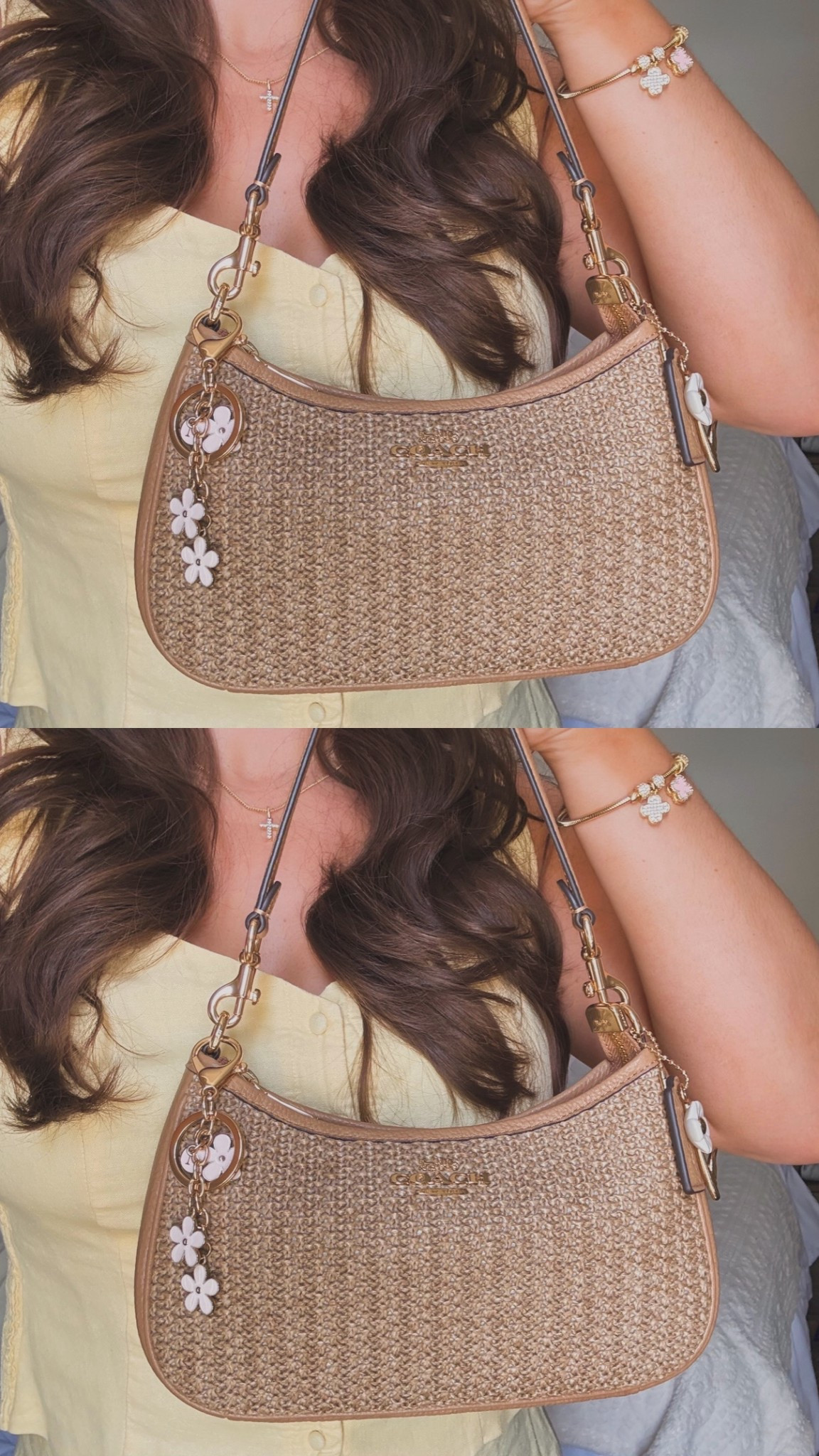 my current coach bag obsession 🌼🤍✨
#coach #coachbag #coachterishoulderbag