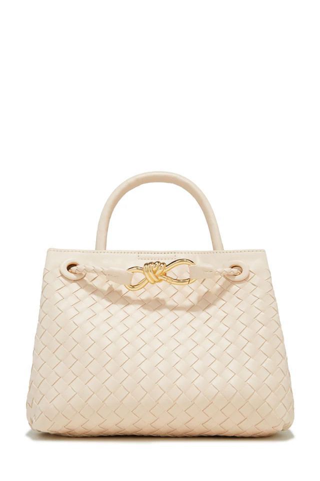 Miss Lola | Stephanie Ivory Woven Bag | MISS LOLA