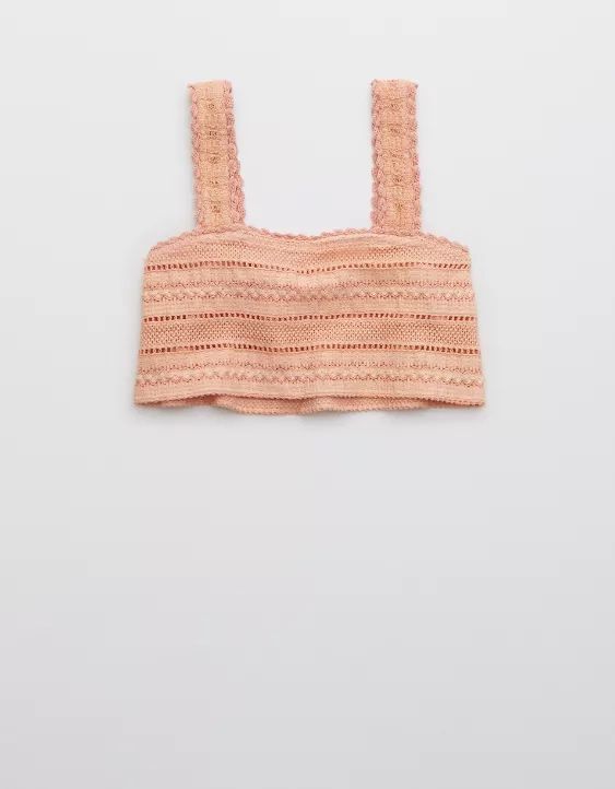 Aerie Textured Lace Tank Top | American Eagle Outfitters (US & CA)