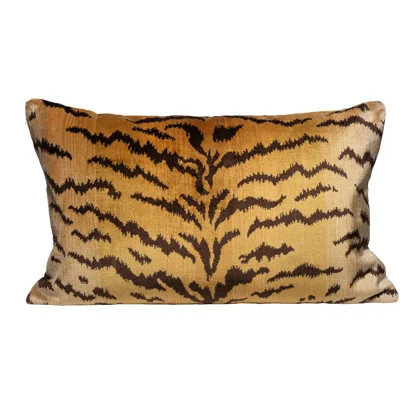 Wild Glamour Animal Print Silk Reversible Throw Pillow | Wayfair North America