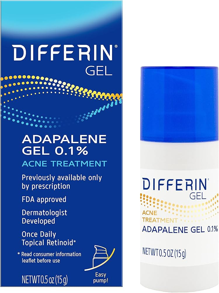 Acne Treatment Differin Gel, 30 Day Supply, Retinoid Treatment for Face with 0.1% Adapalene, Gent... | Amazon (US)