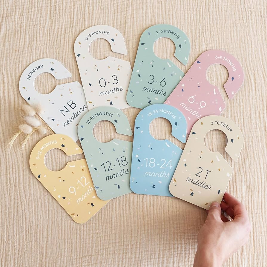 KIBAGA Beautiful Baby Closet Dividers for Clothes - Double-Sided Organizer from Newborn to 24 Mon... | Amazon (US)