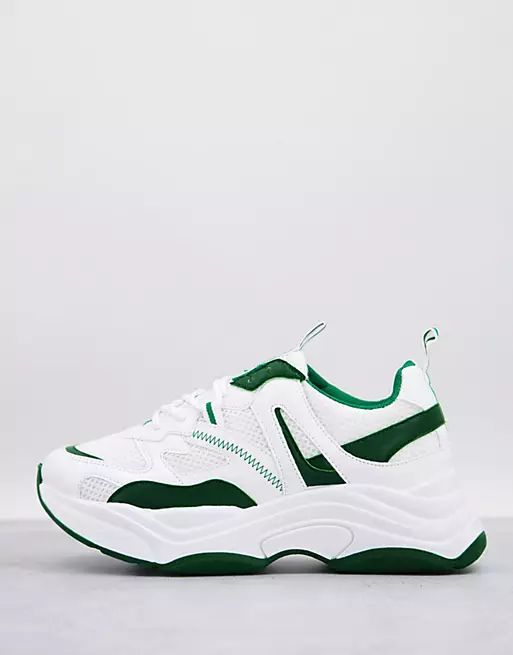 Topshop Cameron chunky trainer in green | ASOS (Global)