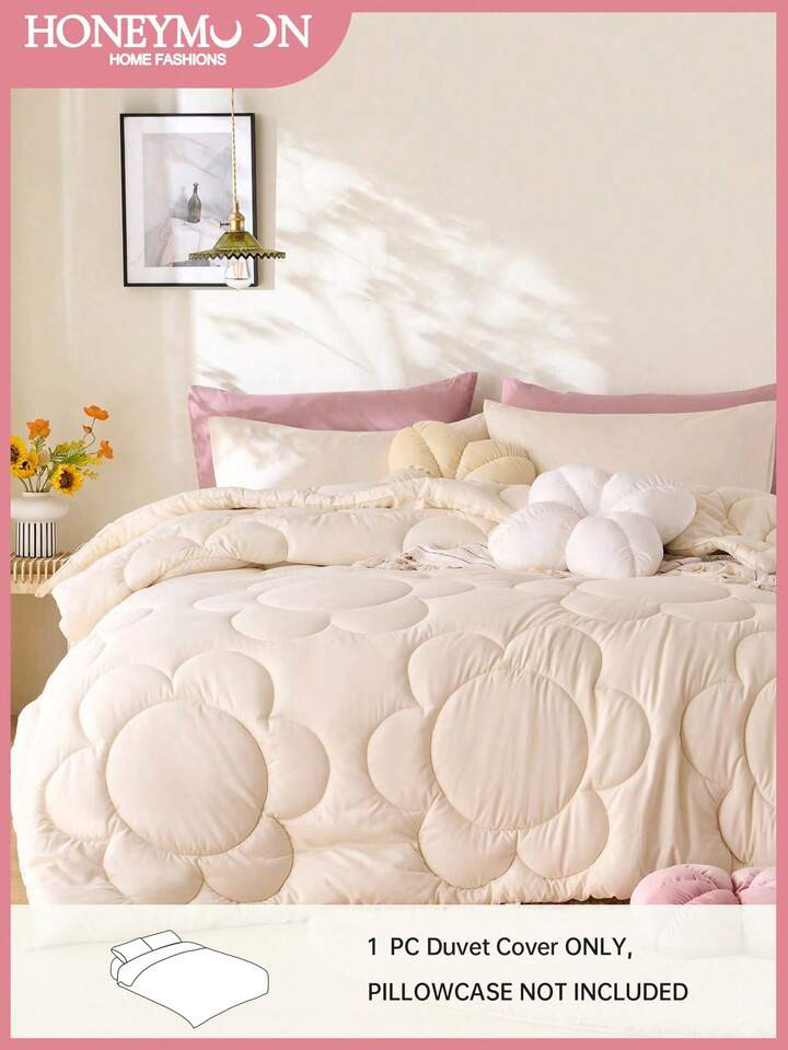 1 Peça Cobertor Confortável E Quente Com Estampa Floral, Inserção De Edredom Alternativa Em Plumas Para Todas As Estações E Todos Os Tamanhos De Cama - Solteiro, Casal, King, Queen | SHEIN