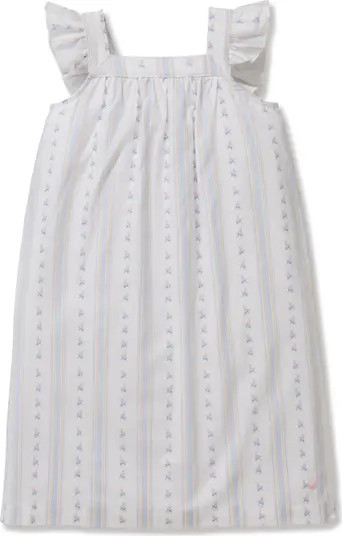 Kids' Clara Flutter Sleeve Cotton Blend Twill Nightgown | Nordstrom