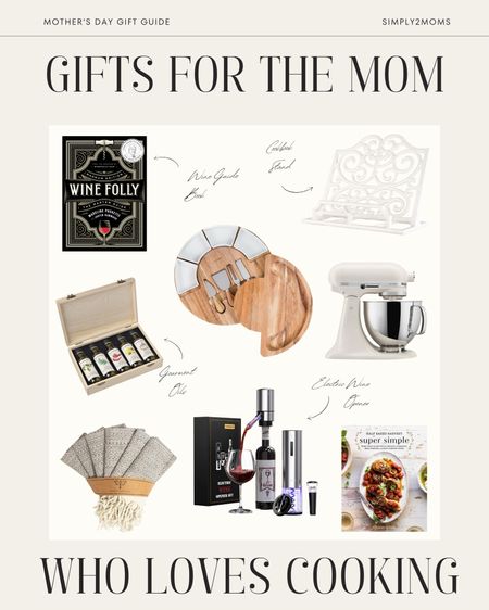 We’ve rounded up a collection of the perfect Mother’s Day gift ideas for the kitchen and moms who love to cook. Choose from items like a wine guide, cookbook stand, gourmet cooking oil gift sets, charcuterie board set, stand mixer, nice kitchen towel set, electric wine gift set, and cookbooks. 

#LTKhome #LTKGiftGuide #LTKstyletip