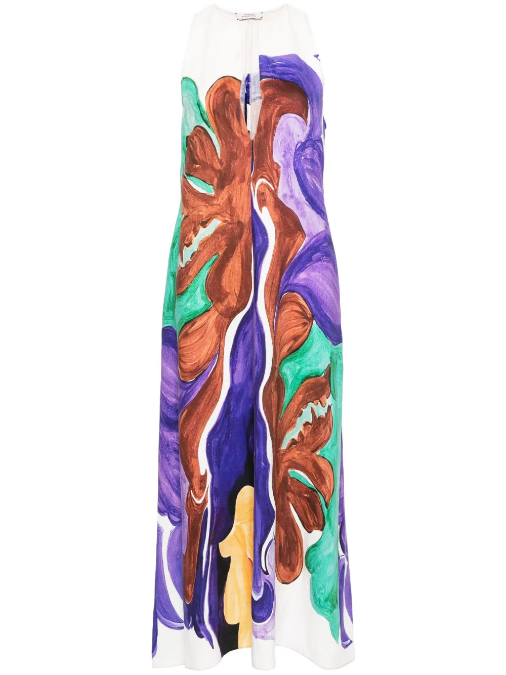 Dorothee Schumacher abstract-print Sleeveless Linen maxi-dress - Farfetch | Farfetch Global