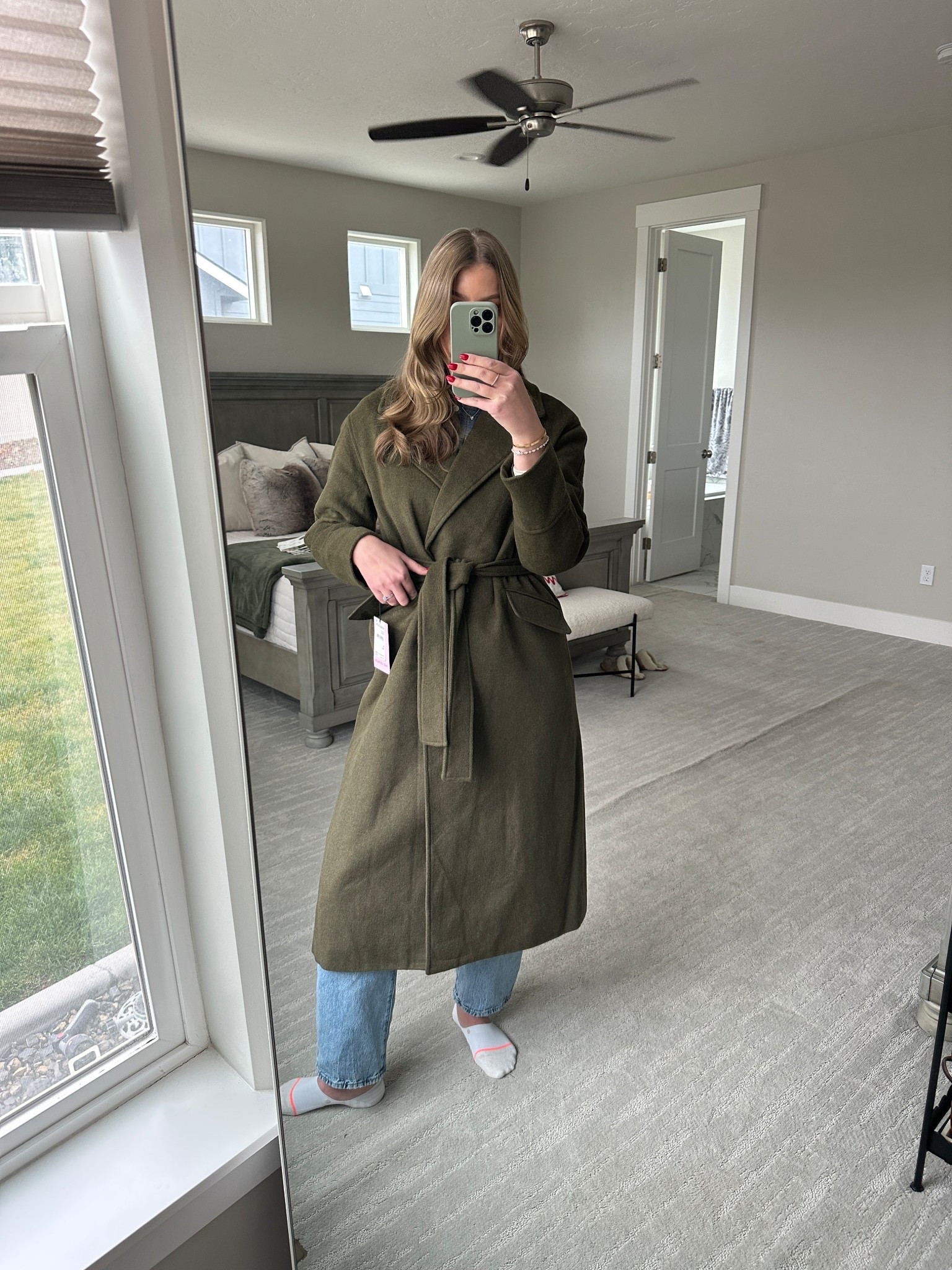 Long green winter coat — I got a medium 

#LTKSeasonal #LTKSaleAlert #LTKTall