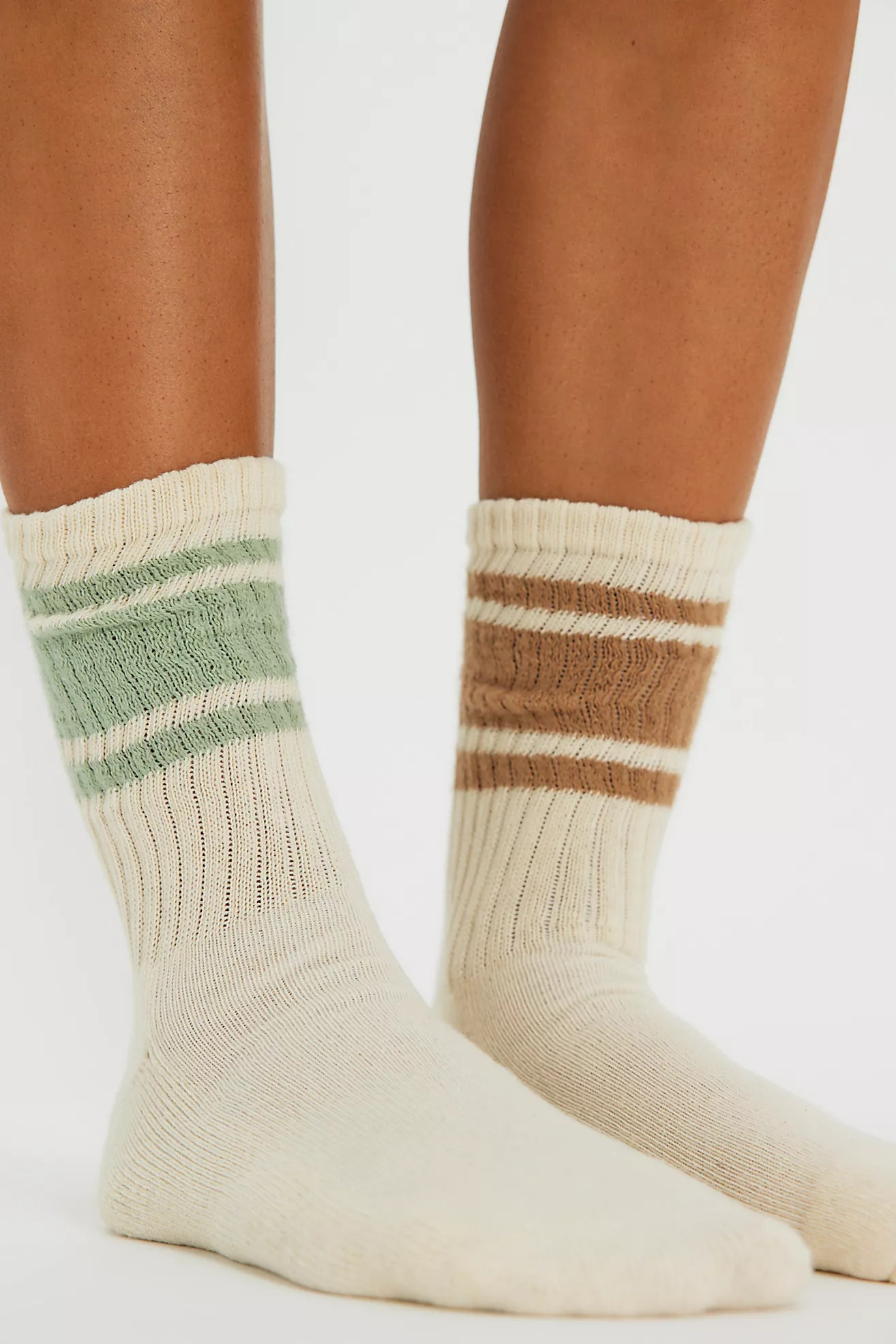 Mono Stripe Crew 2 Pack Socks | Free People (Global - UK&FR Excluded)