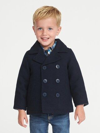 Old Navy Baby Classic Wool-Blend Peacoat For Toddler Boys Classic Navy Size 12-18 M | Old Navy US