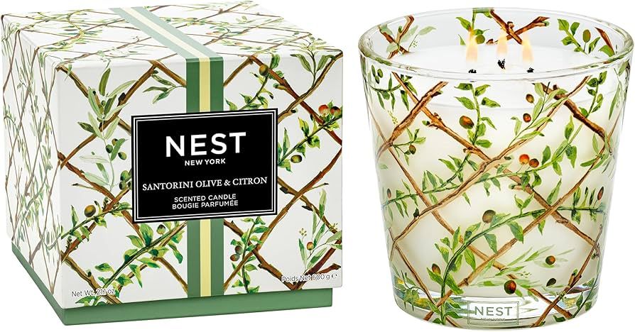 NEST Fragrances Limited-Edition Specialty Santorini Olive & Citron Scented 3-Wick, Long-Lasting C... | Amazon (US)