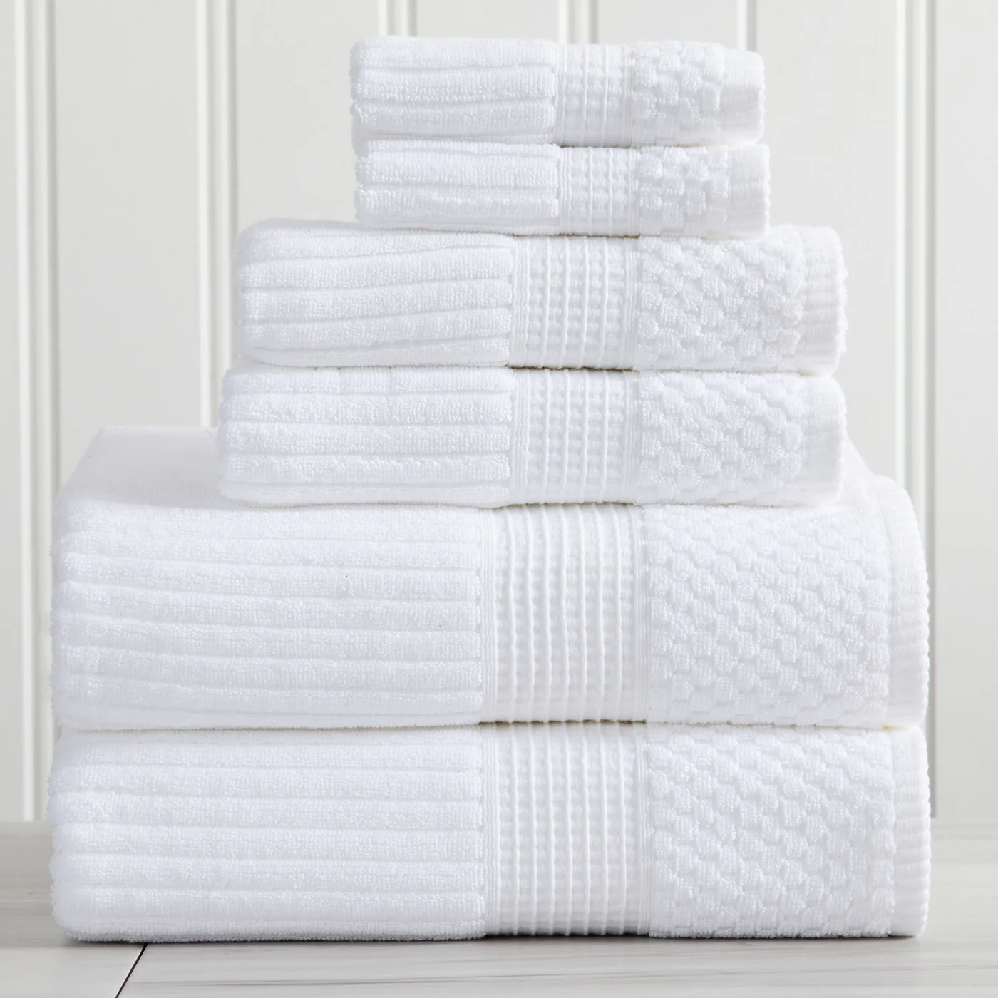 Krista Collection | Ribbed Textured Bath Towel Sets | Springtree Home