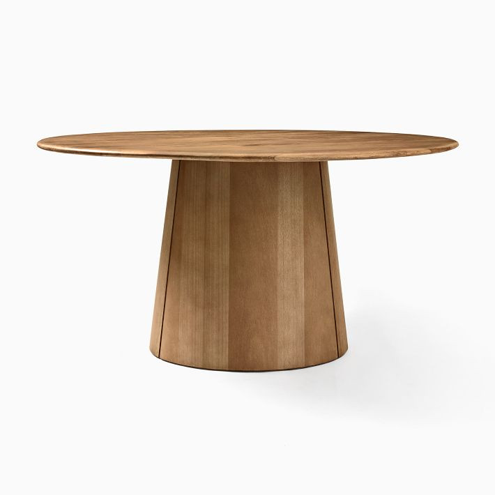 Anton Solid Wood Round Pedestal Dining Table (48", 60", 72") | West Elm (US)