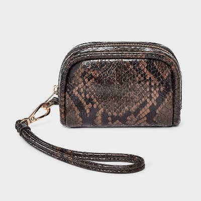 Zipper Wallet Wristlet - A New Day™ Brown/Black | Target