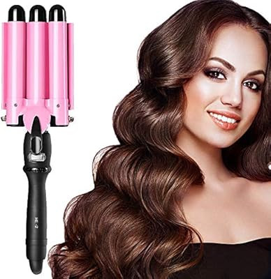 3 Barrel Curling Iron Hair Curling Wands Hair Waver Hair Curler 14x3inch 25mm Curl Hair Styling I... | Amazon (US)