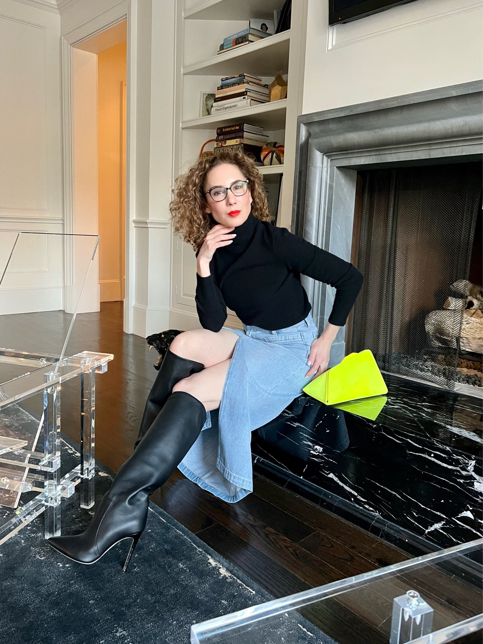 There's something so 90s about bleached denim paired with black. I guess the delicious neon bag also helps the retro revival situation. The boots just help the situation in general 😅🖤

#LTKFind #LTKstyletip #LTKshoecrush