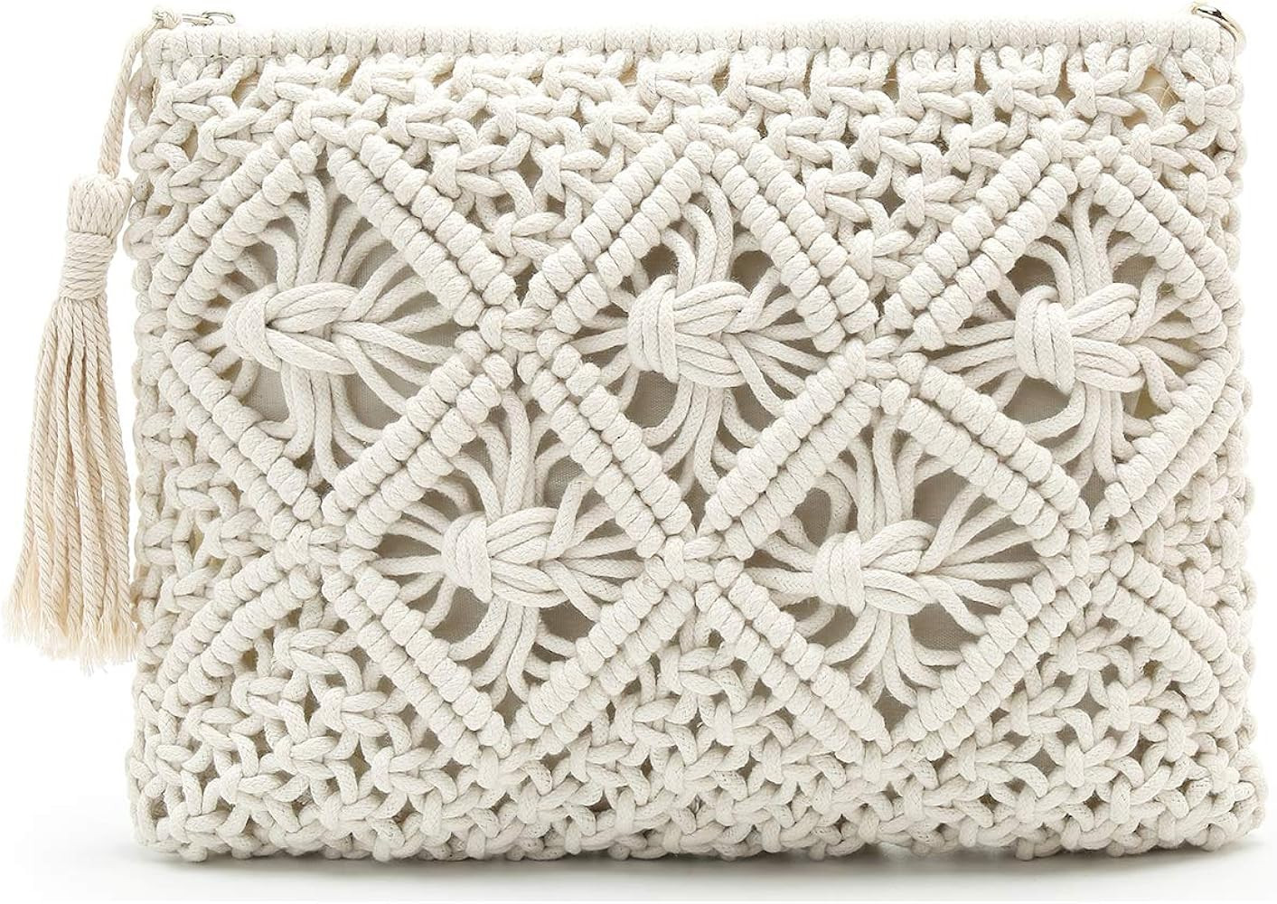 Straw Shoulder Bag Straw Clutch Women Hand-woven PomPom Straw Crossbody Bag Summer Beach Envelope Pu | Amazon (US)