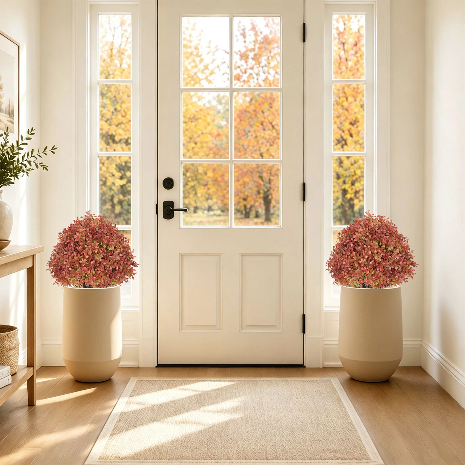 24" Artificial Fall Autumn Decor Outdoor Boxwood Topiary Ball Tree Potted Tree | Wayfair North America