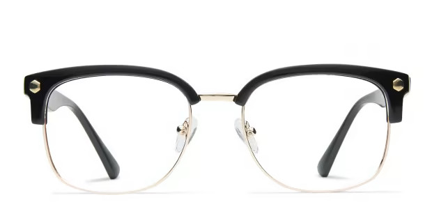 Muse Elliot Black/Gold Eyeglasses | Includes FREE Rx Lenses | GlassesUSA