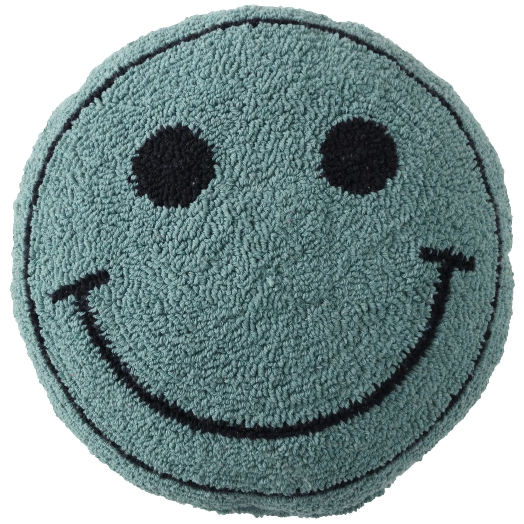 Mainstays 16" x 16" Smiley Face Decorative Pillow, Sage Green | Walmart (US)