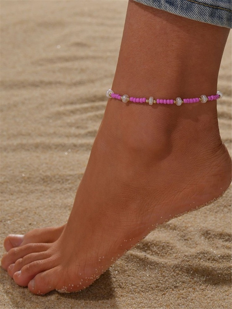 Faux Pearl Beaded Anklet | SHEIN