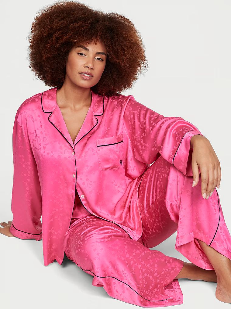 Satin Jacquard Long Pajama Set | Victoria's Secret (US / CA )
