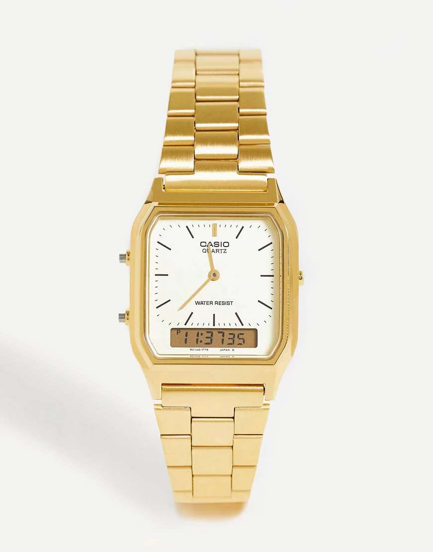 Casio AQ-230GA-9DMQYES digital bracelet watch-Gold | ASOS (Global)