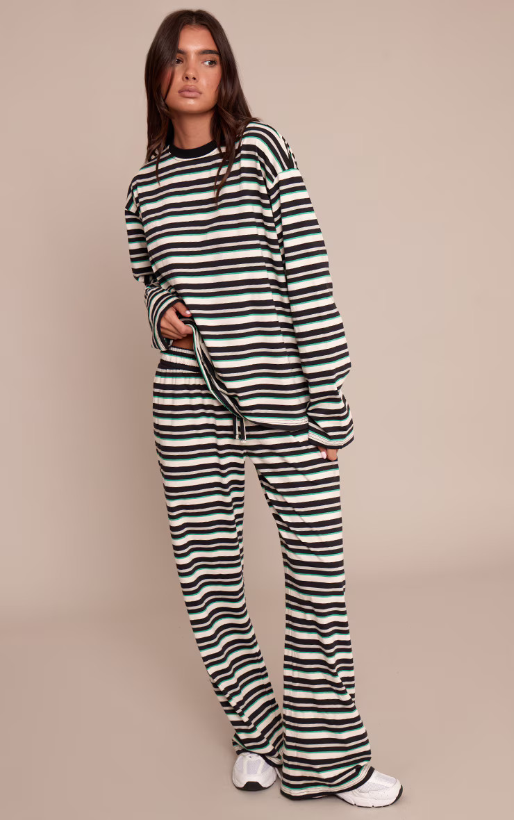 Black Stripe Long Sleeved Top | PrettyLittleThing UK