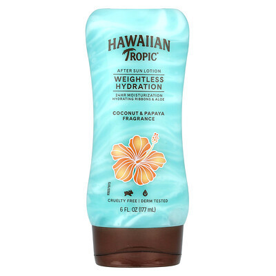 Hawaiian Tropic, After Sun Lotion, Weightless Hydration, Coconut & Papaya, 6 fl oz (177 ml) | iHerb