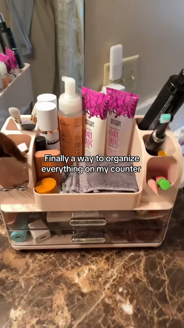 My bathroom was so messy and unorganized. With this makeup organizer I have a place for my makeup, hair products, toiletries, and more. 

#LTKselfcare #LTKHome