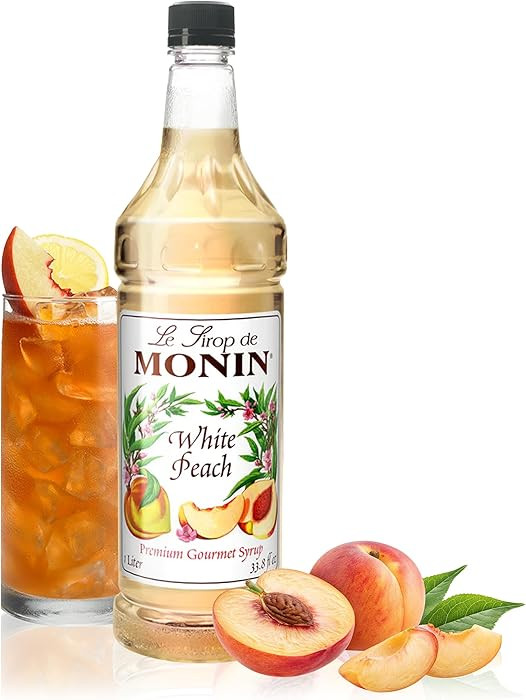 Monin - White Peach Syrup, Juicy Ripe Peach Flavor, Perfect for Cocktails, Mocktails, Iced Teas, ... | Amazon (US)