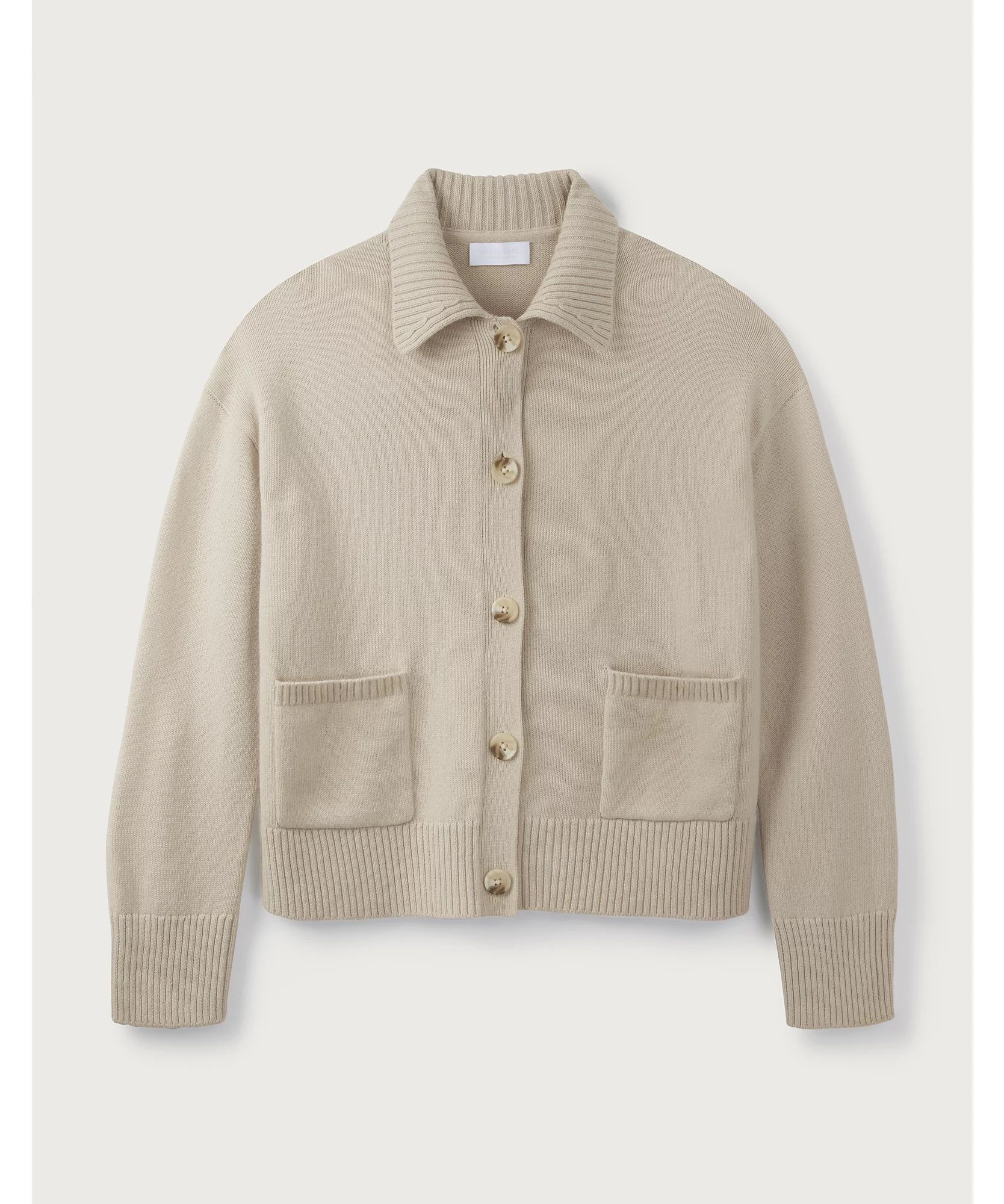 Collared Cardigan with Cashmere | The White Company (UK)