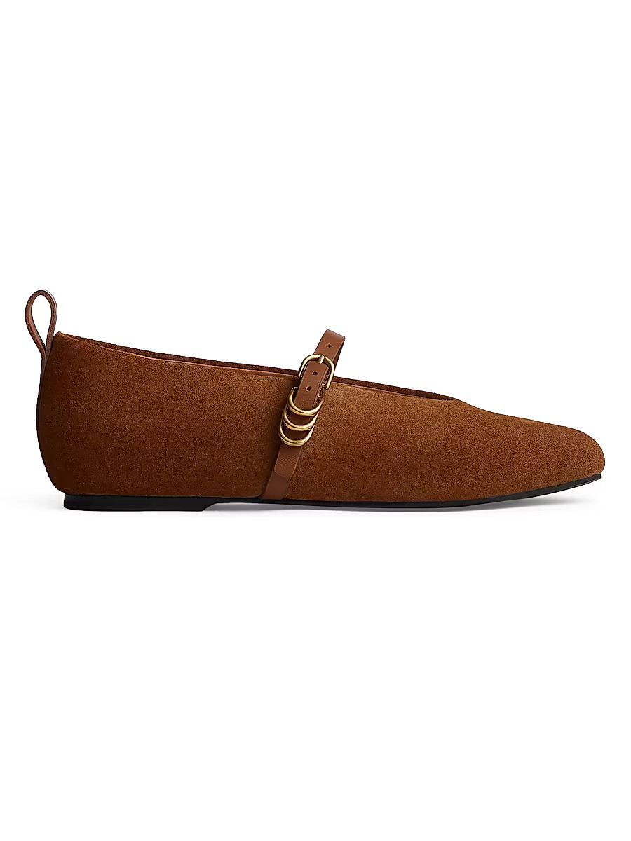 Women's Spire Suede Mary Jane Flats - Beige - Size 7.5 | Saks Fifth Avenue