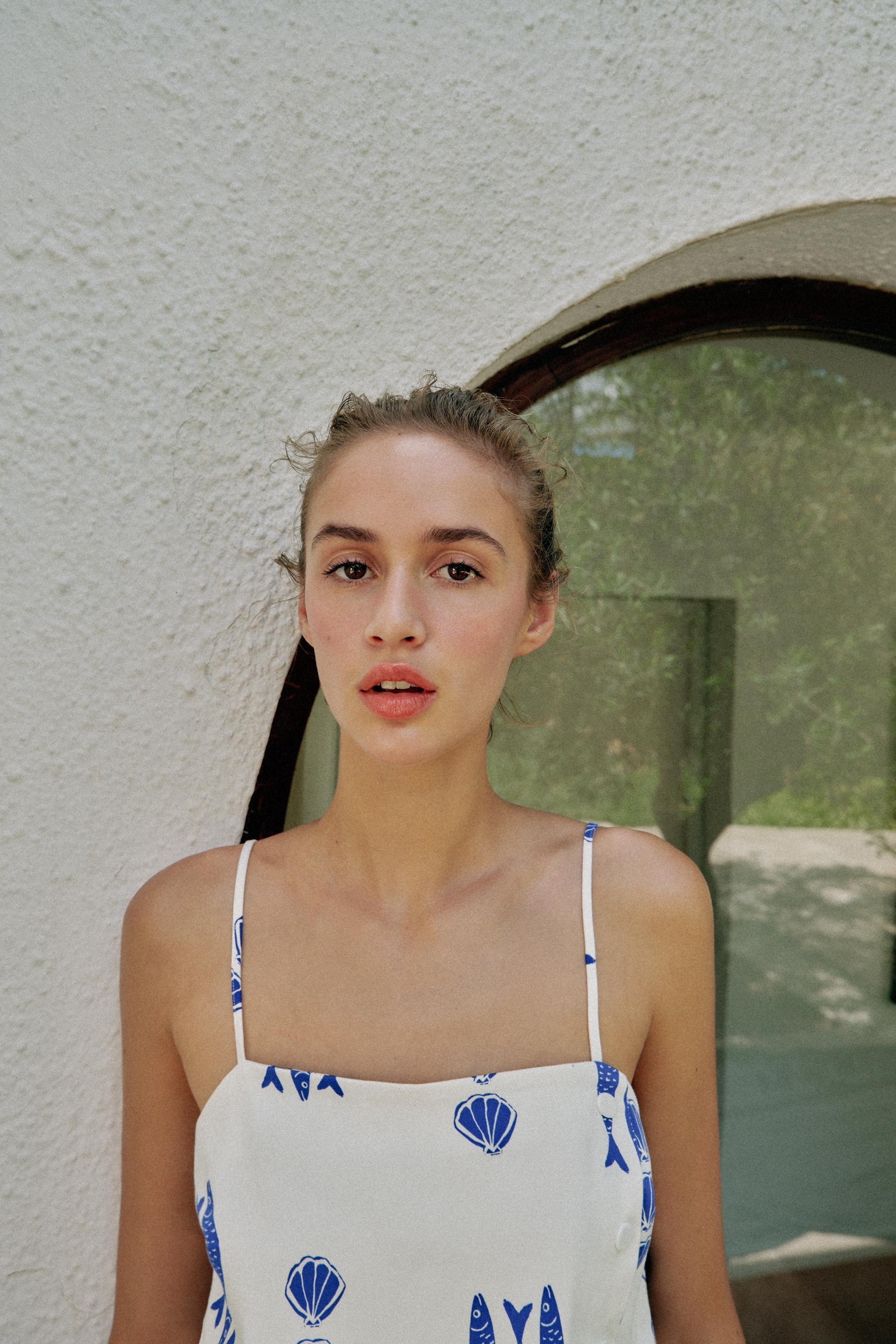 PRINTED BUTTON TOP | Zara US