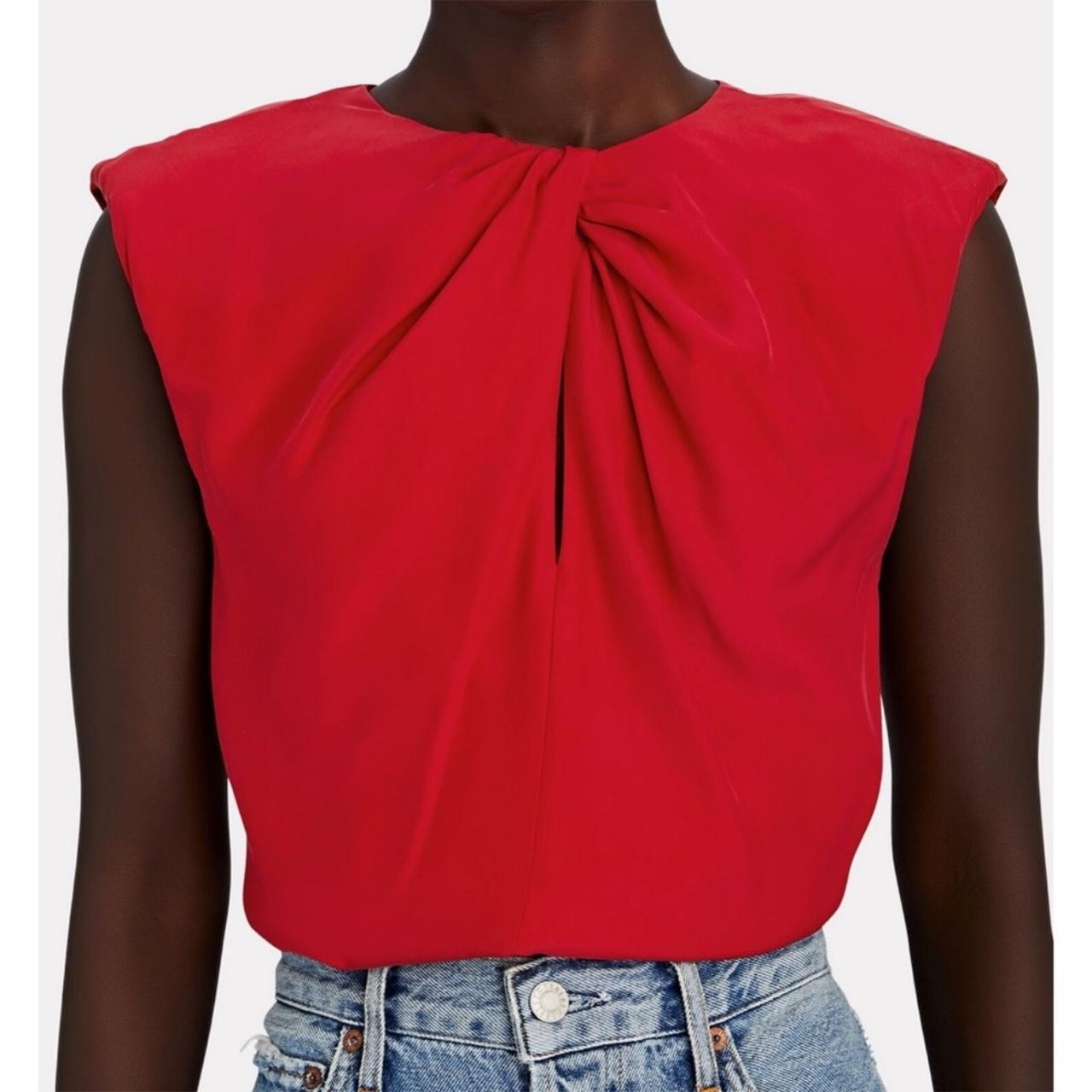Frame Women's Top - Red - M | Depop US