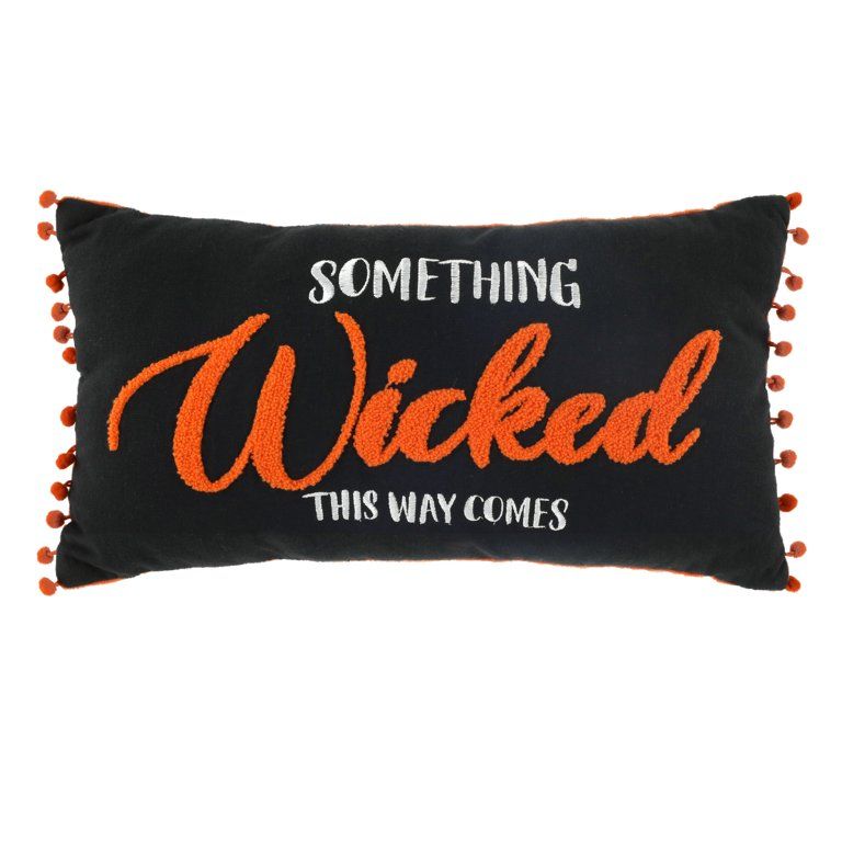 Way to Celebrate Halloween Decorative Lumbar Pillow, Something Wicked | Walmart (US)