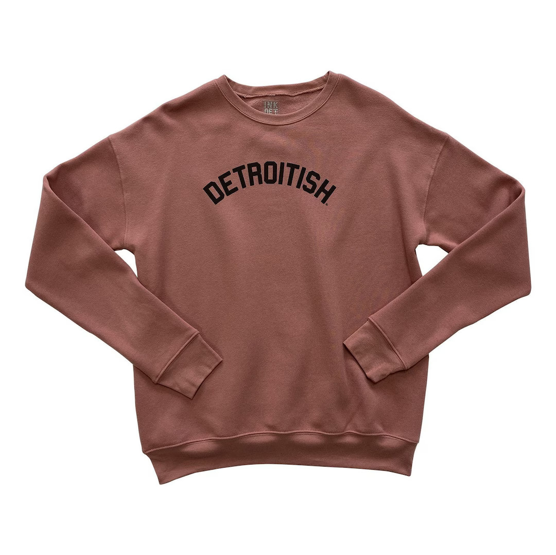 Detroitish Crewneck Sweatshirt Mauve - Etsy | Etsy (US)