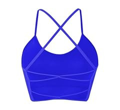 VertVie Sports Bras for Women Crisscross Back Strappy Sports Bra with Padding Backless Workout Lo... | Amazon (US)