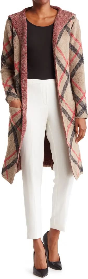 Joseph A Plaid Hooded Maxi Cardigan | Nordstromrack | Nordstrom Rack