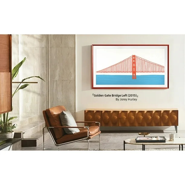 Samsung (2021) 43" The Frame Customizable Bezel - Modern Teak | Walmart (US)