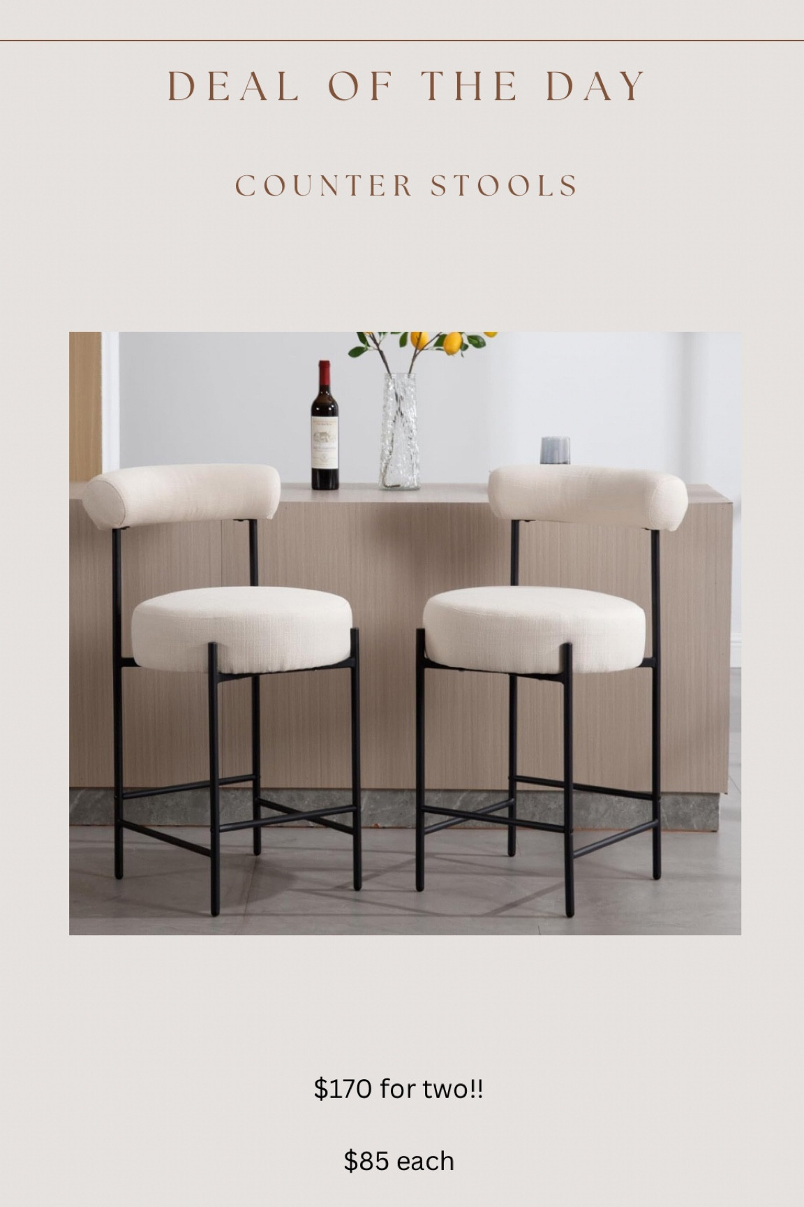 Great sale for these high end inspired counter stools! 

#LTKSaleAlert #LTKHome #LTKFindsUnder100