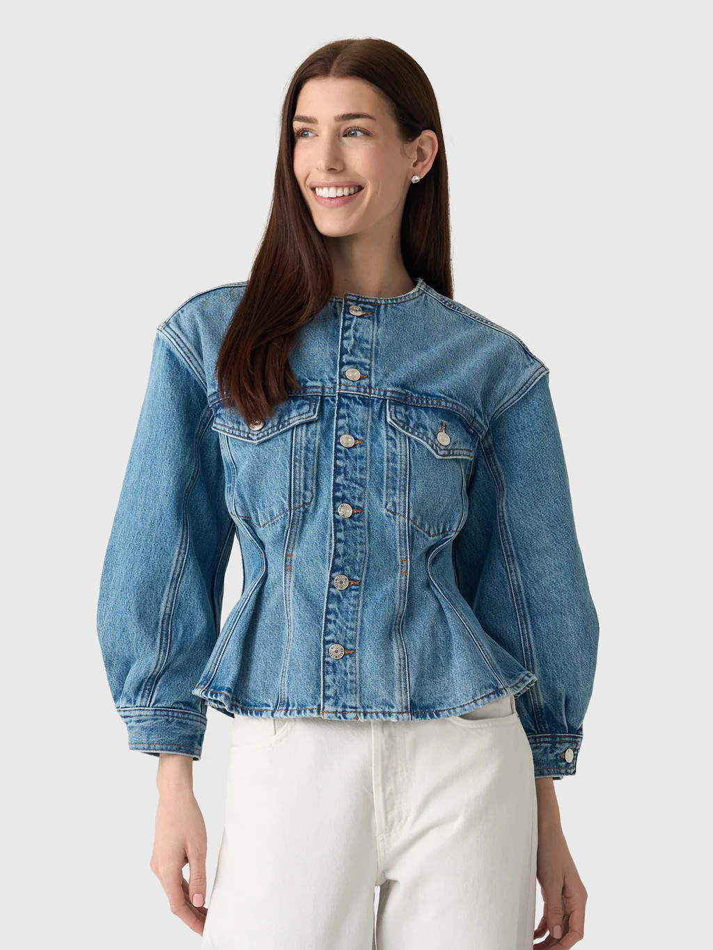 Frame Women's The Nipped Collarless Jacket | Saint Bernard