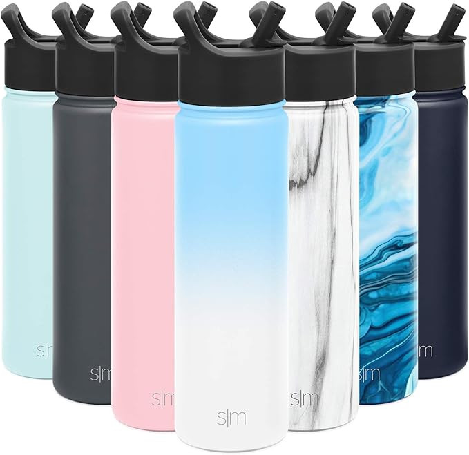Simple Modern Insulated Water Bottle with Straw Lid Reusable Wide Mouth Stainless Steel Flask The... | Amazon (US)