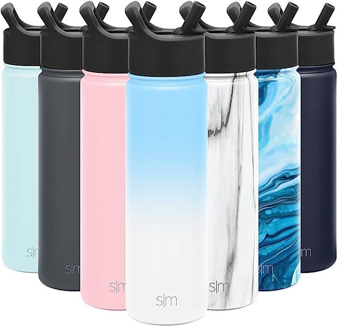 Simple Modern Insulated Water Bottle with Straw Lid Reusable Wide Mouth Stainless Steel Flask The... | Amazon (US)