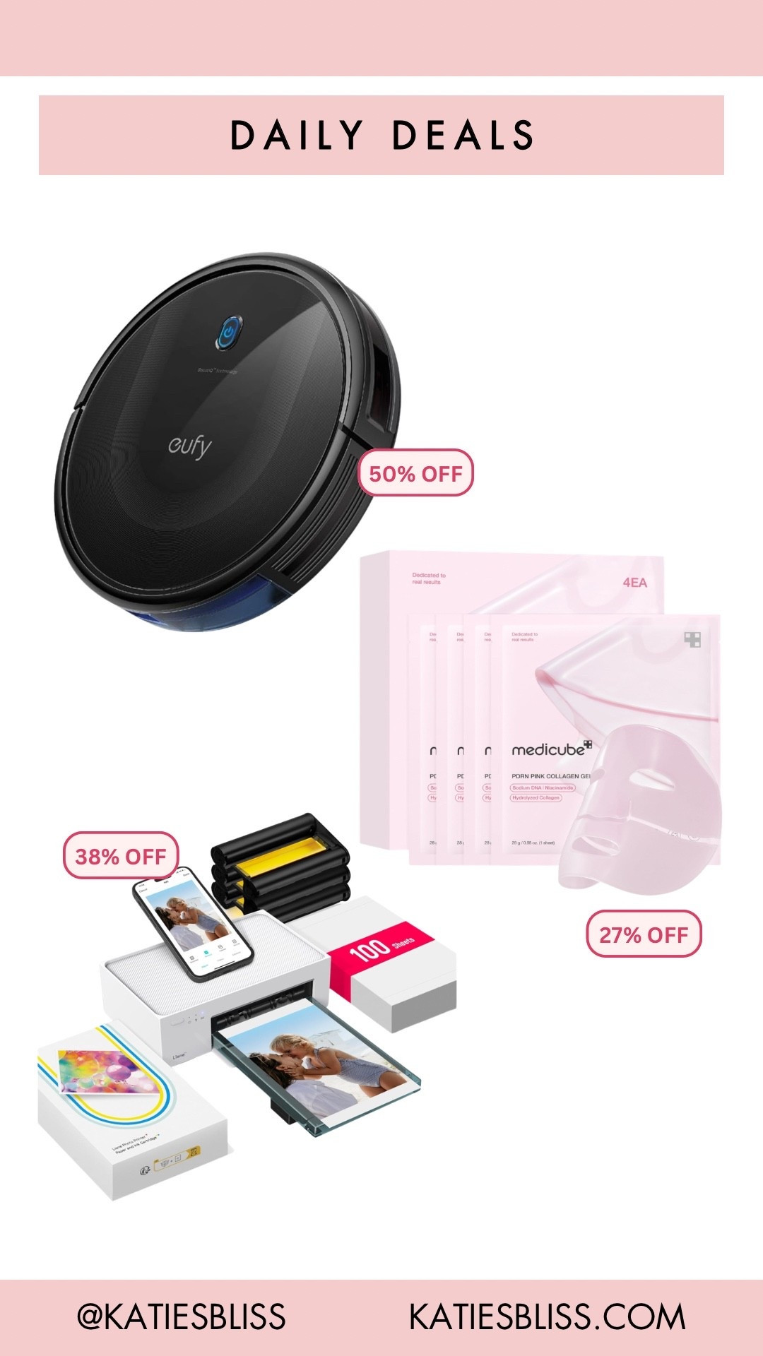 Daily deals ✨

Amazon. Sale. Deal. Markdown. Eufy. Robot vacuum. Face mask. Photo printer. 



#LTKHome #LTKSaleAlert